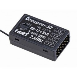 GRAUPNER / SJ GR-12 + 3XG HORKÝ PŘIJÍMAČ (33576)