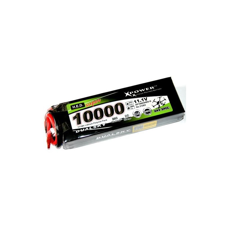 A DUALSKY 11.1V/10000MAH 20C HED