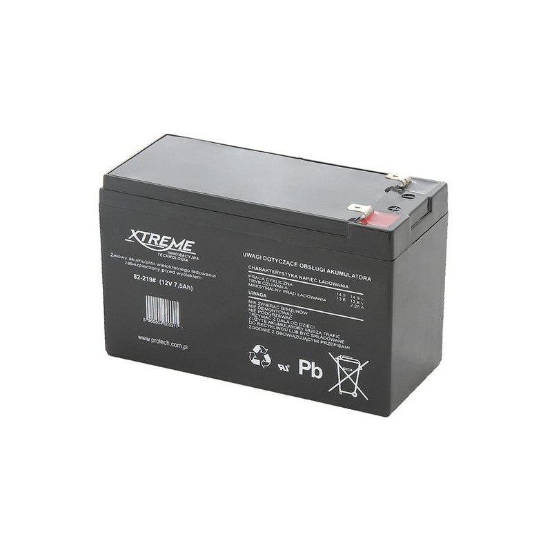 AKUMULATOR ŻELOWY 12V- 7.5 Ah XTREME