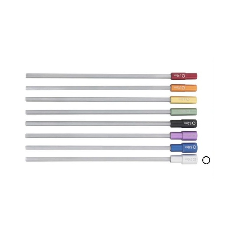 DONAU KLUCZE 3-7 MM NASADOWE DŁUGIE 8 SZT. (MBS86)