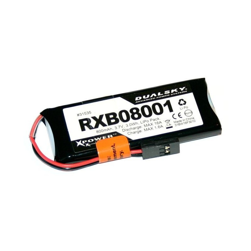 DUALSKY 3.7V/ 800MAH RXB 20C/2C DLG/HLG