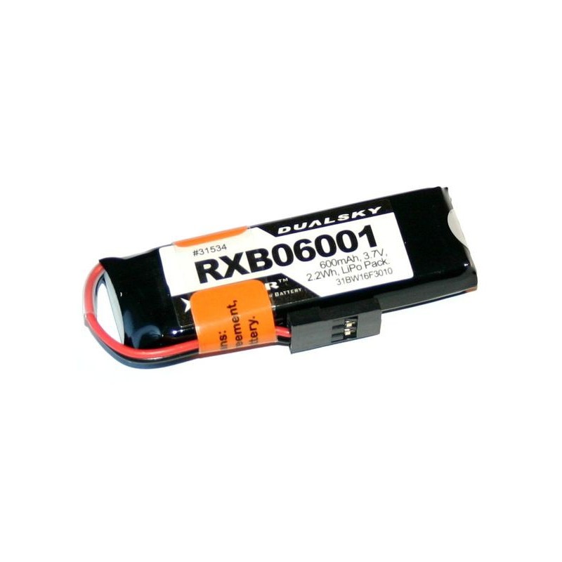 DUALSKY 3.7V/ 600MAH RXB 20C/2C DLG/HLG