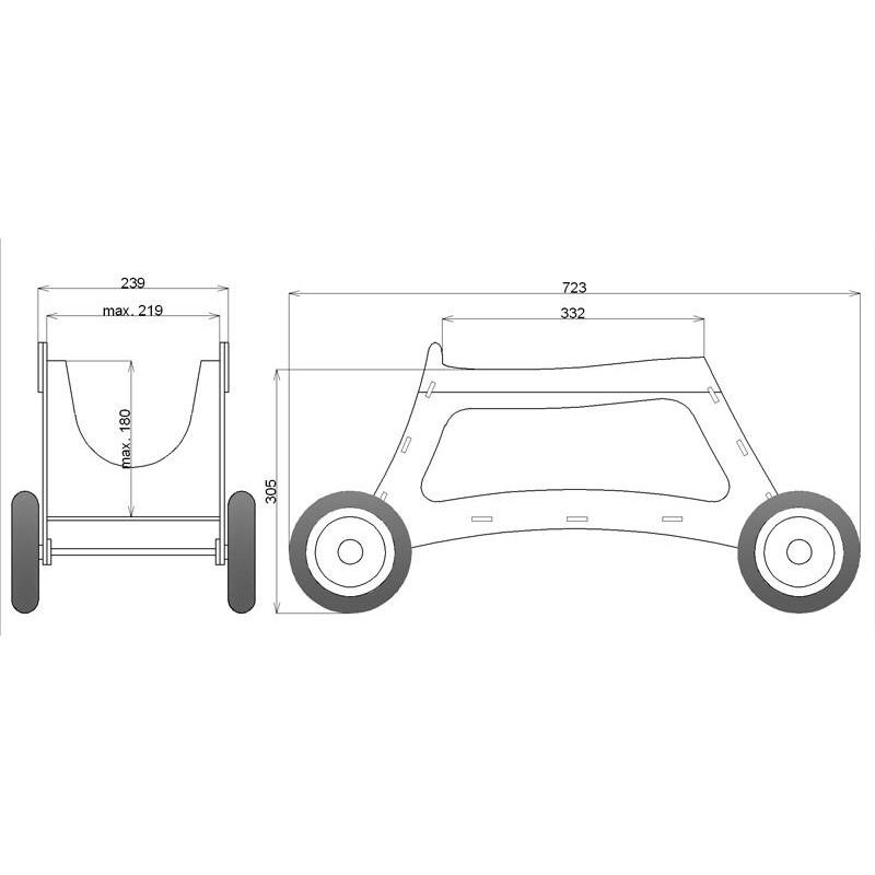 WÓZEK STARTOWY DO SZYBOWCÓW DOLLY II 