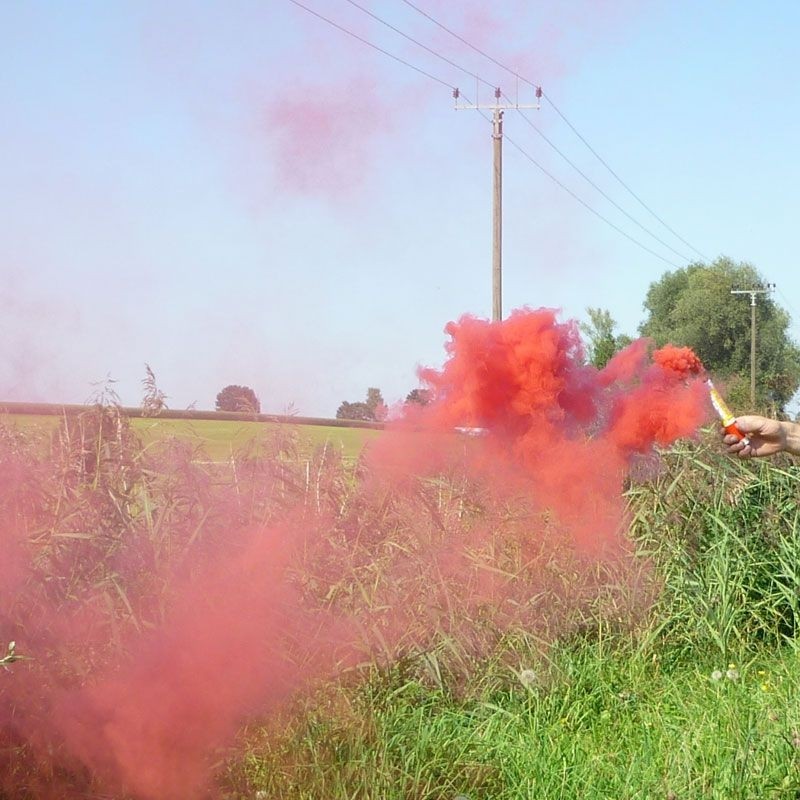 KL.ŚWIECA DYMNA 1 CZERWONA (7108)