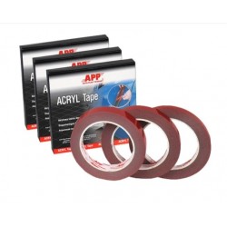 APP SECONDARY ADHESIVE TAPE 9mm* 5mb acrylic red (040910)
