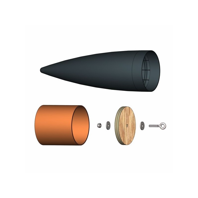 KL.GŁOWICA DO RAKIETY 75MM. CZARNA(8538)