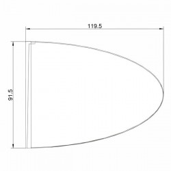 CL.BALLAST FLOSSE ELLIPTISCH WHITE (3209013)