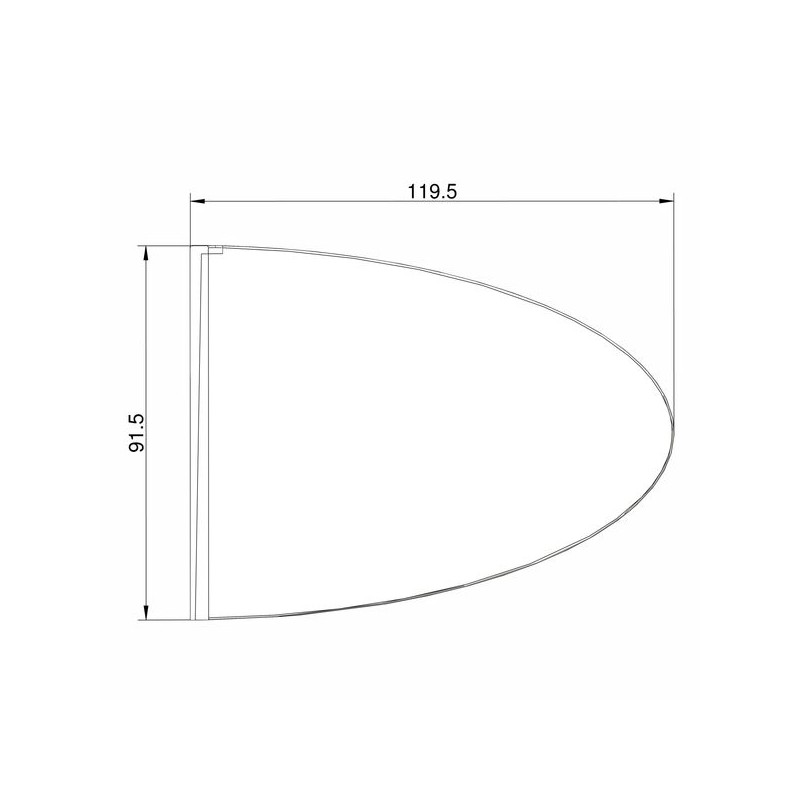 KL.STATECZNIK FLOSSE ELLIPTISCH BIAŁY