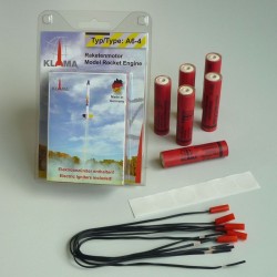 KL ROCKET ENGINE A6-4 + IGNITER ELEK 6 kusů (0174) GERMNANY