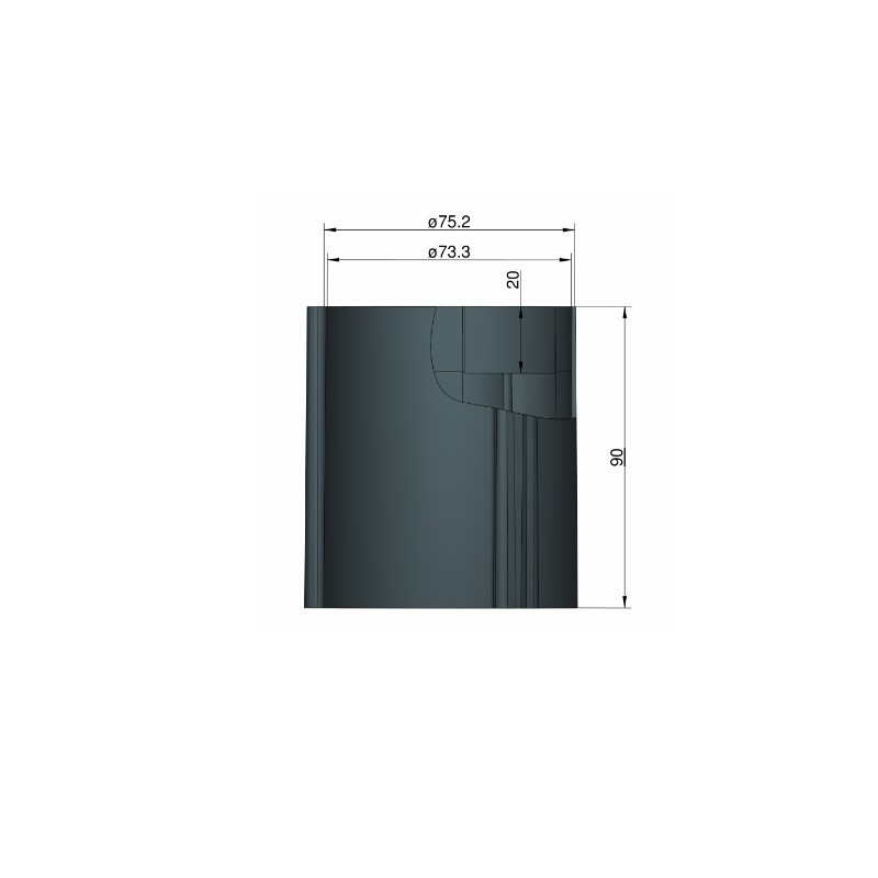 KL.STATECZNIK KORPUS 75MM CZARNY (31075300)