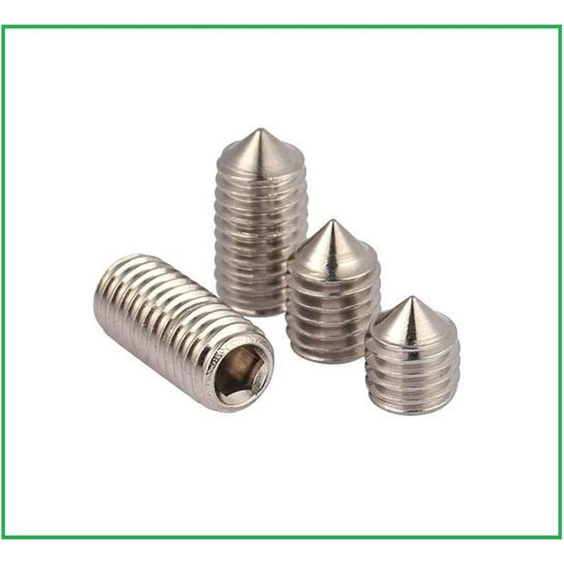 ŚRUBA NIERDZ. M3* 8MM KOŁEK DOCISKOWY STOZKOWY (10SZT)