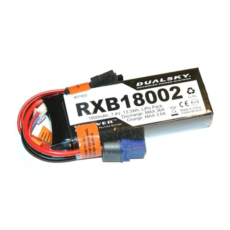 DUALSKY  7.4V/1800MAH RXB 20C/2C VOLTAGE METER