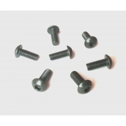 Bolt M3* 6mm (10 pcs) spherical S-10.9 ( ISO 7380 ) black