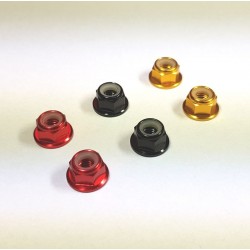 NUT, ALU. M3 SELF-LOCKING BLACK