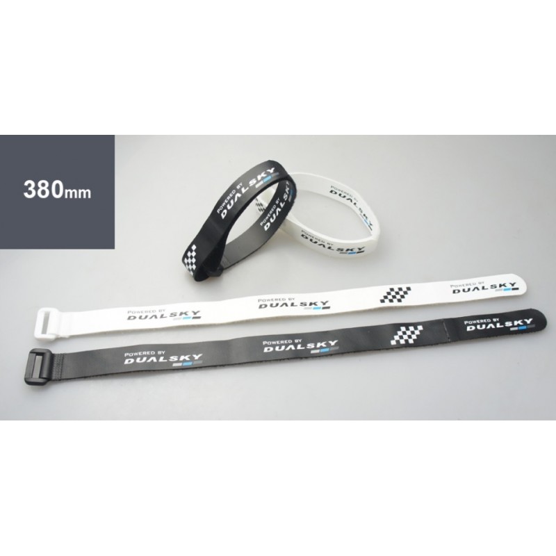 DUALSKY RZEP Z KLAMRĄ 380mm V2 SZARY ( 1 sztuka )