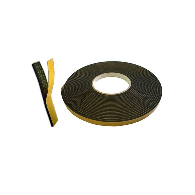 MIKROGUMA TAŚMA 3*50*1000 mm z klejemCZARNA