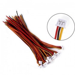 GNIAZDO MICRO JST 100 mm 3 PIN raster1.25 ŻEŃSKI