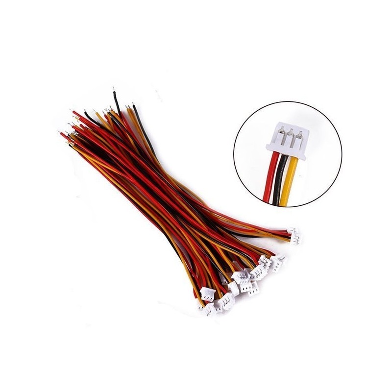 GNIAZDO MICRO JST 100 mm 3 PIN raster1.25 ŻEŃSKI