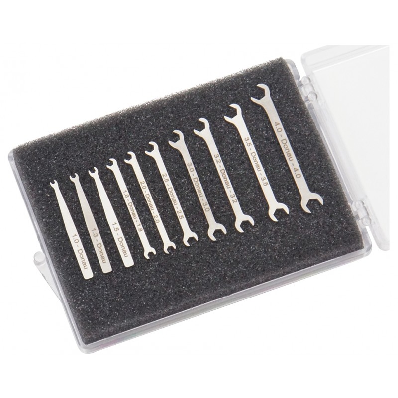 DONAU KLUCZE PŁASKIE MICRO 1,0-4,0 mm ZESTAW 10 sztuk (980-SET)