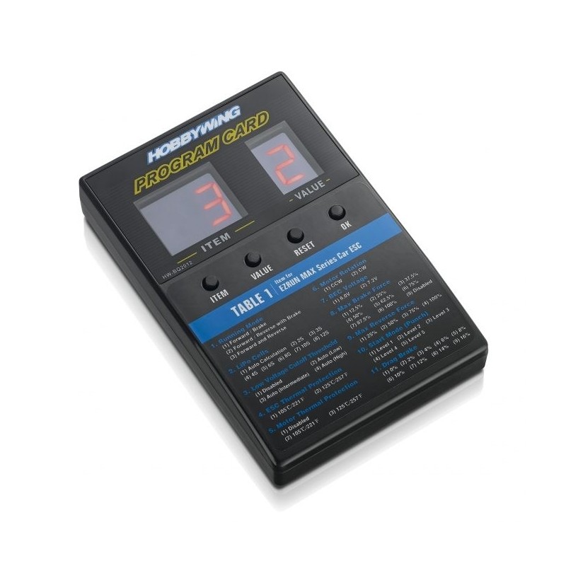 HOBBYWING GENERAL LED PROGRAM CARD