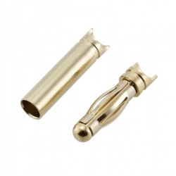 GOLD-PLATED CONNECTOR 4 mm CUT (1 set)