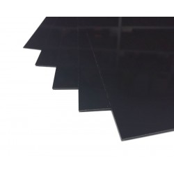 HIPS PLATE 2 * 500 * 250mm BLACK (GLOSS / MATT)
