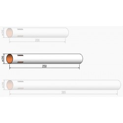 KL. RURA DO RAKIETY  26*250mm            (202625004) z nacięciem na stateczniki 4 / GERMANY