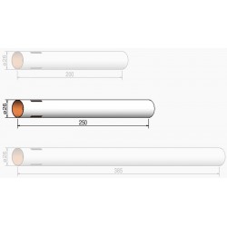 TUBE PRO ROCKET 26 * 250mm (202625003) s výřezem pro předřadníky 3 / NĚMECKO