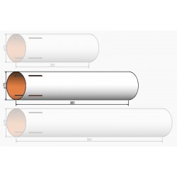 TŘÍDA RACK TUBE 75 * 385 mm (207538504) s výřezem pro 4 NĚMECKÉ