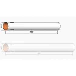 RACK TUBE CLASS 35 * 300 mm (203530003) s výřezem pro 3 NĚMECKÉ předřadníky
