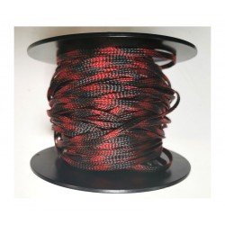 BRAIDED PROTECTION HOSE 4/8/1000 mm RED - BLACK