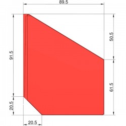 KL.BALKON GEPFEILT- ČERVENÁ (3202012) NĚMECKO