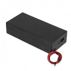 18650*2 BATTERY BIN with switch, cover and wires (12801)