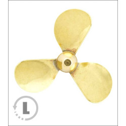 RABOESCH brass bolt 25mm/M2 (CCW) left (146-04A) - 3 blades