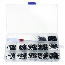 SET OF TAPER BOLTS M2 / M2.5 / M3 black / 360 pieces (11790)