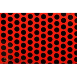 ORACOVER FUN 1 FLUO. RED - BLACK (41-021-071) price per 2 running meters !