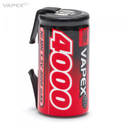 VAPEX 1.2V/4000 mAh NiMH BATTERY CELL - sheet metal cell