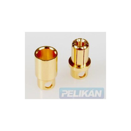 KONEKTOR POZŁACANY 8MM. (KOMPLET)